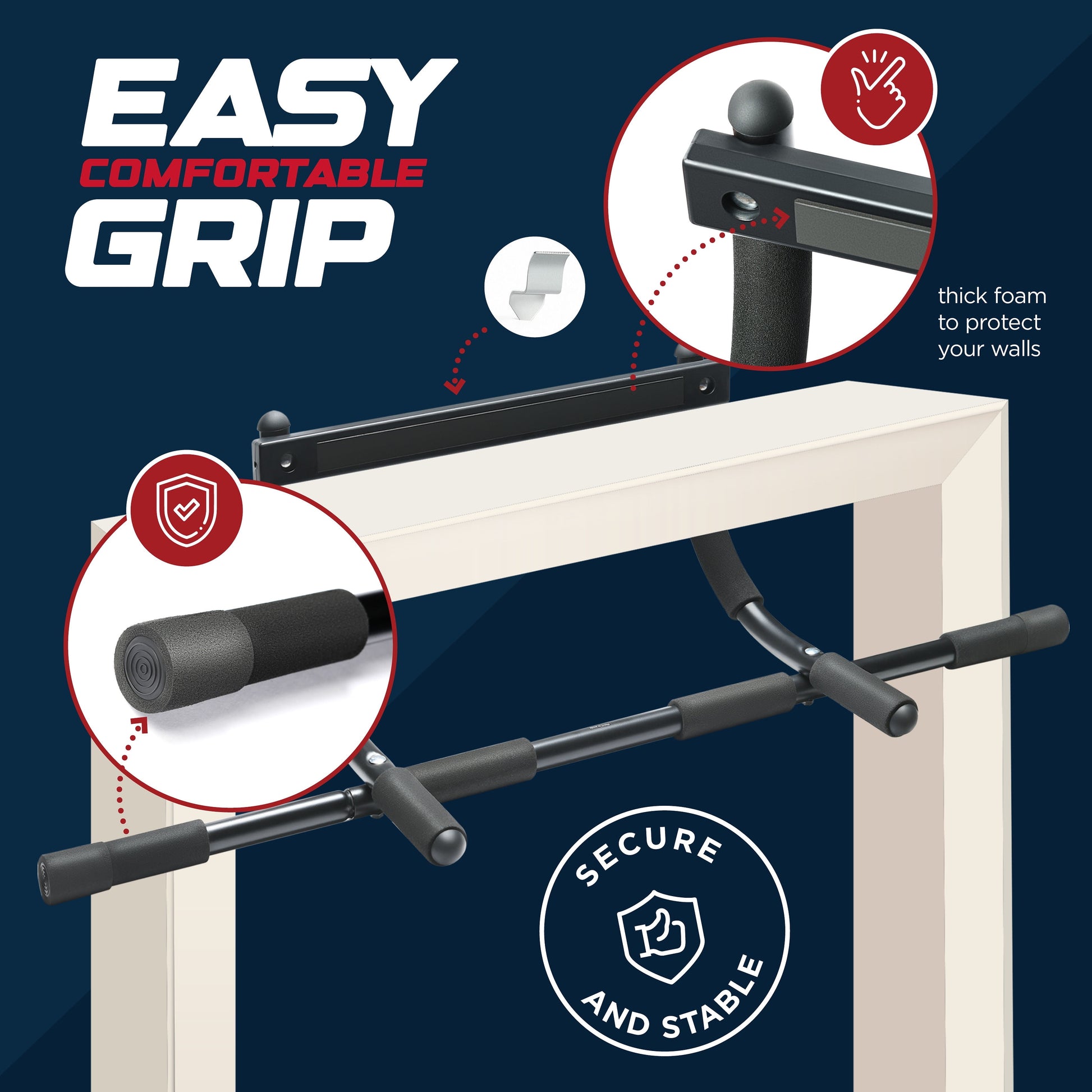 Indoor/Outdoor Pull up Bar Doorway Heavy Duty Chin up Bar Trainer for Home Gym Doorway Pull up Bar or Dip Bar